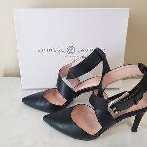 Chinese Laundry Black Strappy Heels